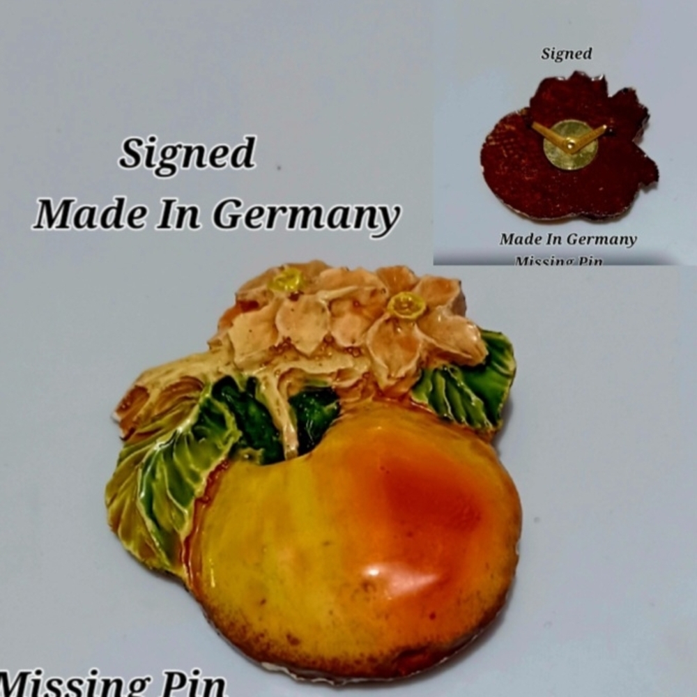 Vintage Floral Brooch Made in Germany